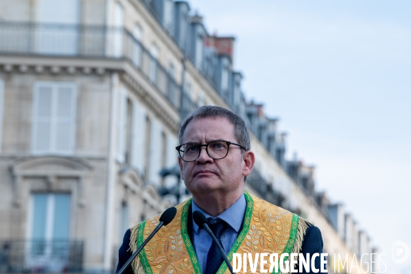 Manifestation à la mémoire de Samuel Paty, professeur décapité par un islamiste.