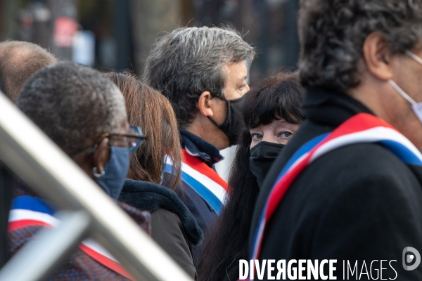 Manifestation à la mémoire de Samuel Paty, professeur décapité par un islamiste.