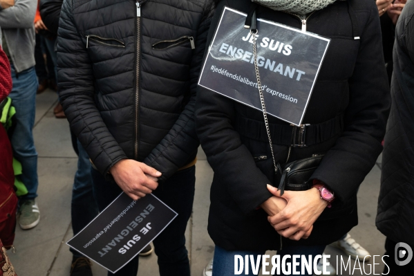 Manifestation à la mémoire de Samuel Paty, professeur décapité par un islamiste.