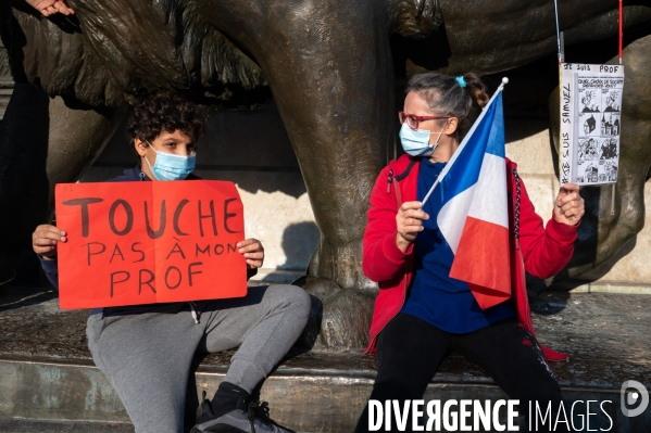 Manifestation à la mémoire de Samuel Paty, professeur décapité par un islamiste.