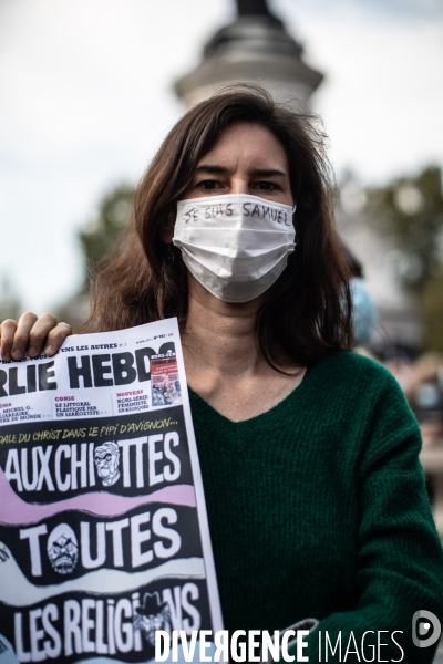 Rassemblement en hommage à Samuel Paty