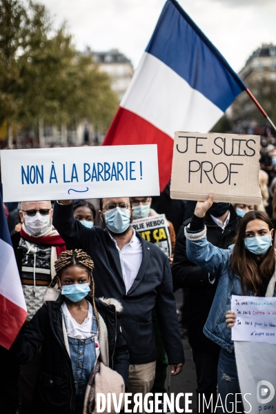 Rassemblement en hommage à Samuel Paty