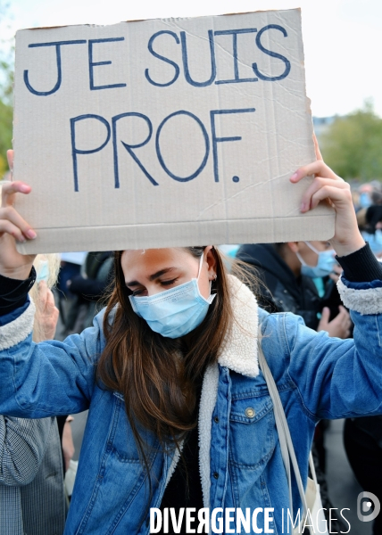 Rassemblement en hommage à Samuel Paty