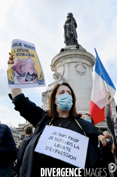 Rassemblement en hommage à Samuel Paty