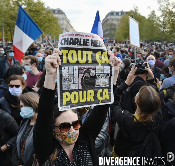 Rassemblement en hommage à Samuel Paty