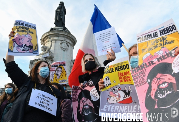 Rassemblement en hommage à Samuel Paty