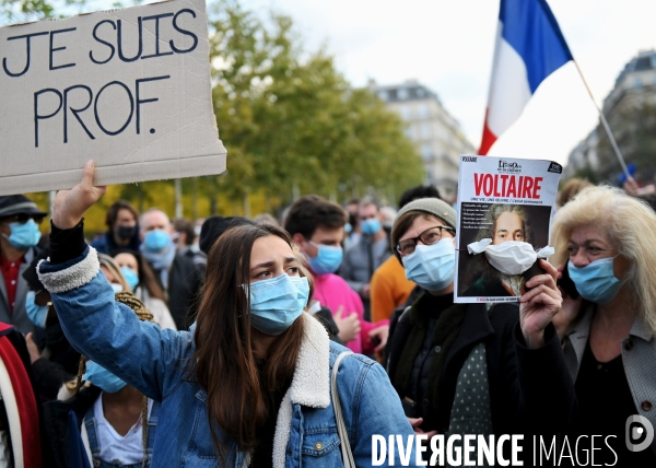 Rassemblement en hommage à Samuel Paty