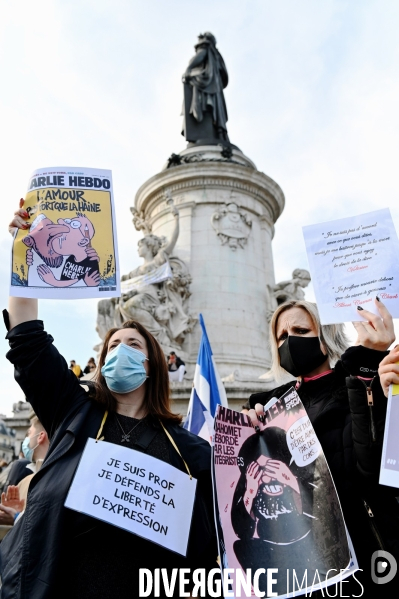 Rassemblement en hommage à Samuel Paty