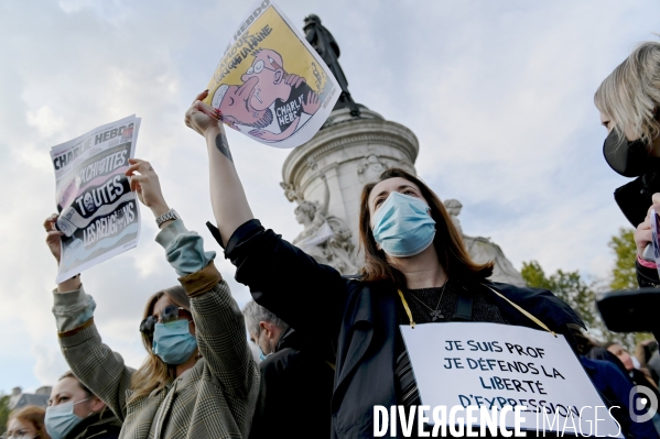 Rassemblement en hommage à Samuel Paty