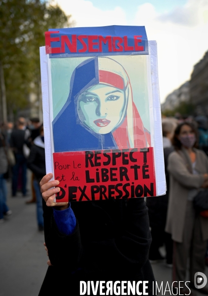 Rassemblement en hommage à Samuel Paty