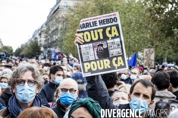 Rassemblement Hommage à Samuel Paty