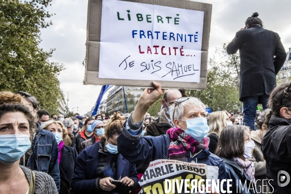 Rassemblement Hommage à Samuel Paty