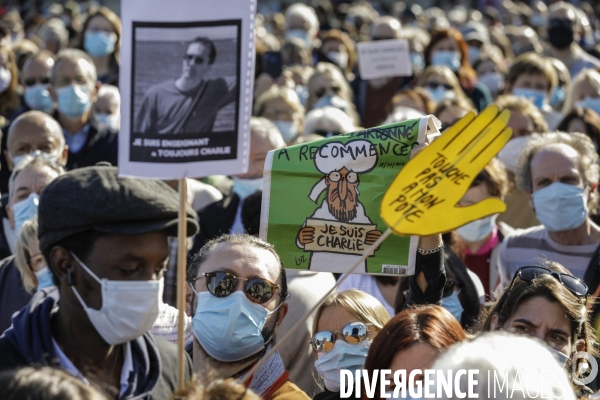 Hommage à Samuel PATY à Bordeaux