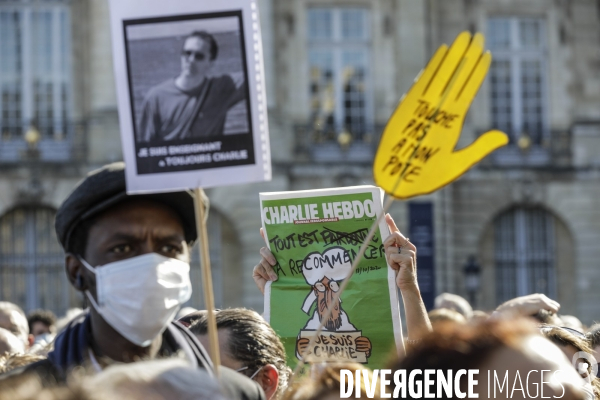 Hommage à Samuel PATY à Bordeaux