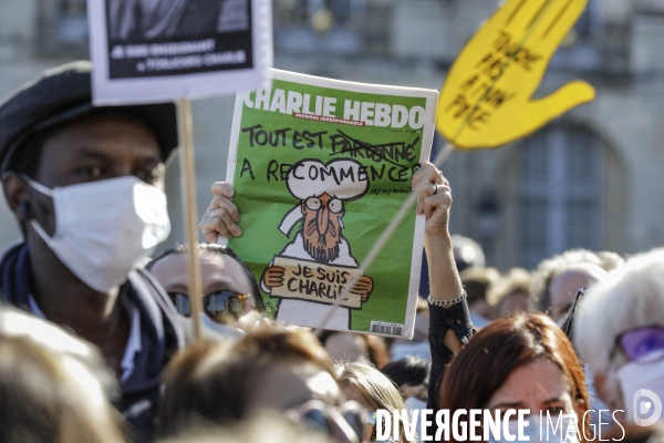 Hommage à Samuel PATY à Bordeaux