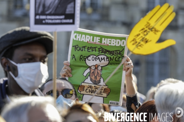 Hommage à Samuel PATY à Bordeaux