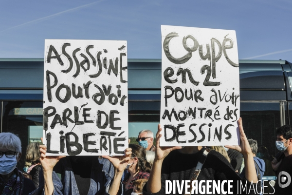 Hommage à Samuel PATY à Bordeaux