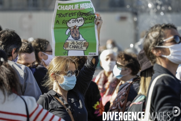 Hommage à Samuel PATY à Bordeaux