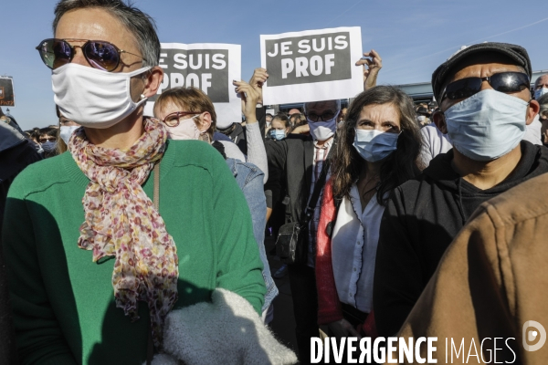 Hommage à Samuel PATY à Bordeaux