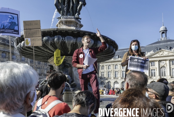 Hommage à Samuel PATY à Bordeaux