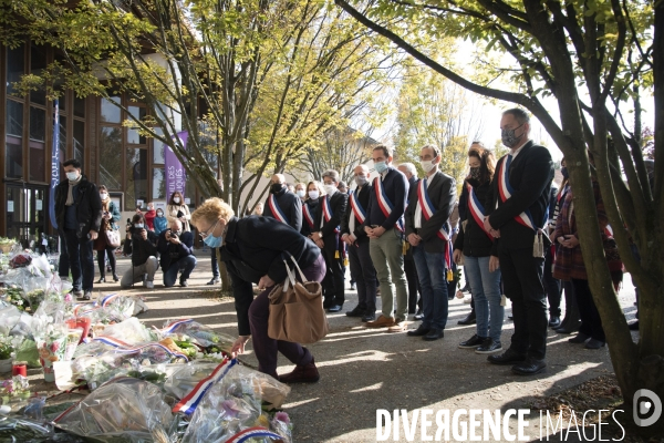 Hommages au professeur assassiné au collège du Bois d Aulne