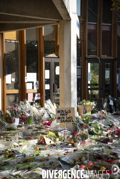 Hommages au professeur assassiné au collège du Bois d Aulne