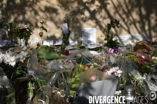 Hommages au professeur assassiné au collège du Bois d Aulne