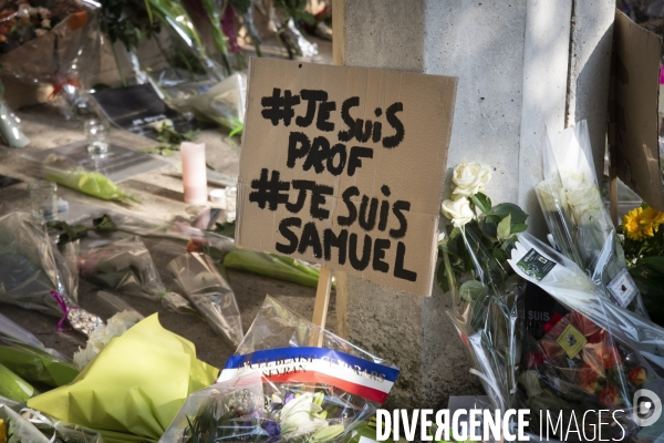 Hommages au professeur assassiné au collège du Bois d Aulne