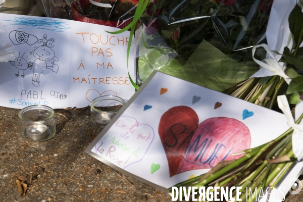 Hommages au professeur assassiné au collège du Bois d Aulne