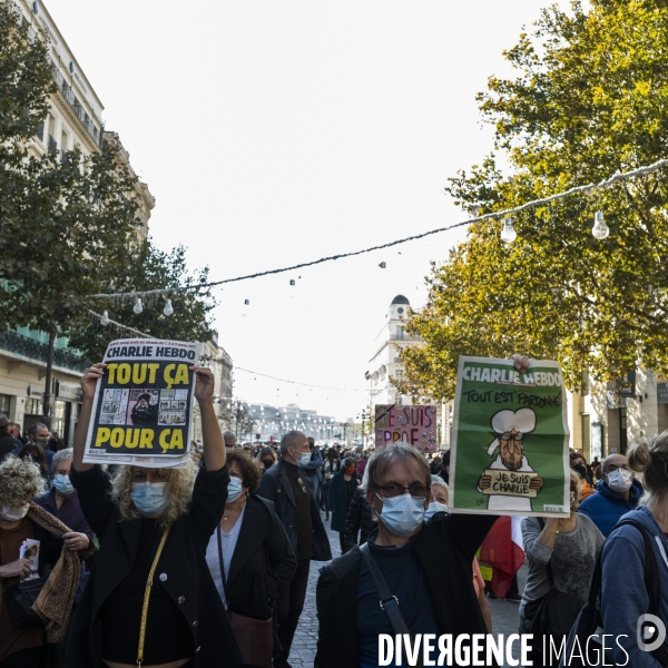 Marseille, marche pour Samuel Paty