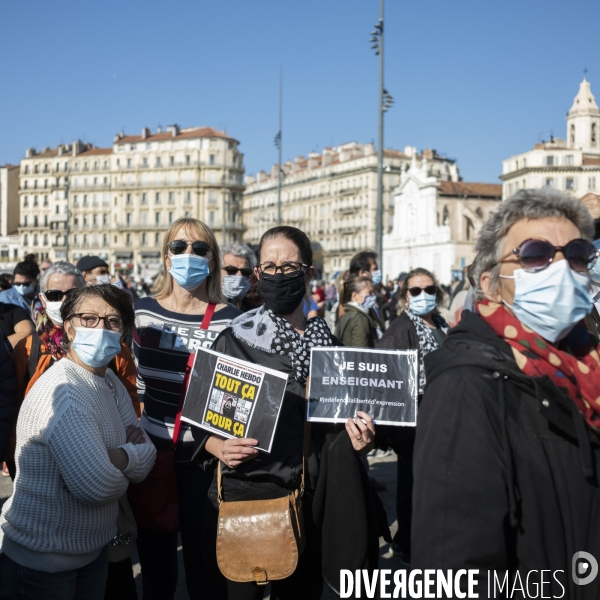 Marseille, marche pour Samuel Paty