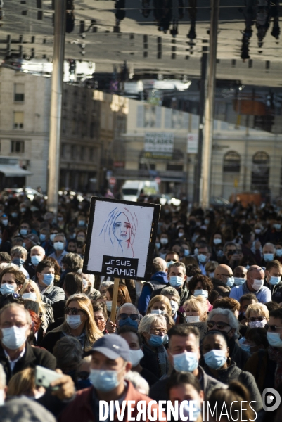 Marseille, marche pour Samuel Paty