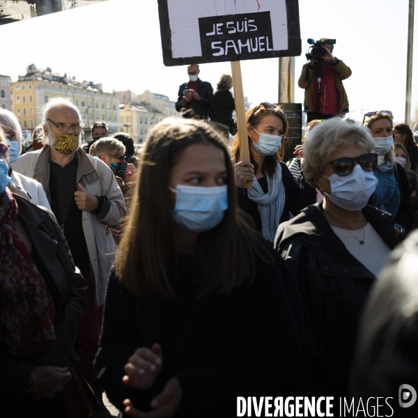 Marseille, marche pour Samuel Paty