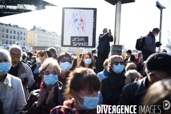 Marseille, marche pour Samuel Paty