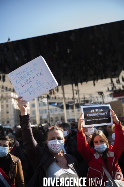 Marseille, marche pour Samuel Paty