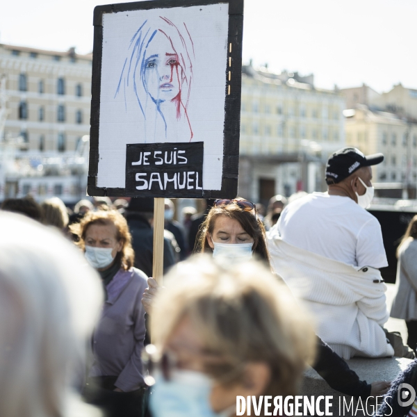 Marseille, marche pour Samuel Paty
