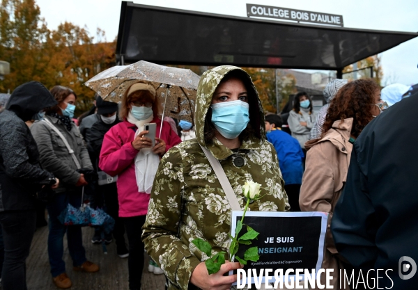 Marche blanche en hommage a la memoire de samuel paty