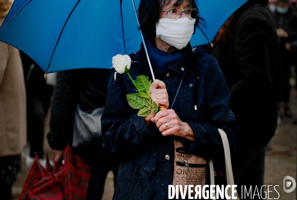 Marche blanche en hommage a la memoire de samuel paty