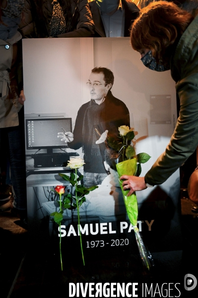 Marche blanche en hommage a la memoire de samuel paty