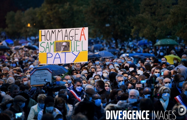 Marche blanche en hommage a la memoire de samuel paty