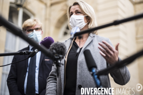 Jean Castex reçoit des membres de la Convention Citoyenne.