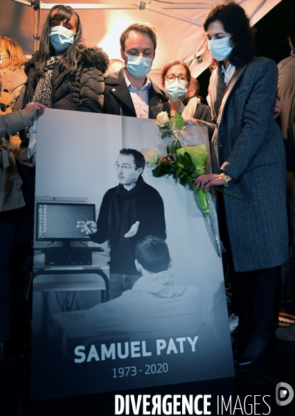 Marche blanche en hommage a la memoire de samuel paty