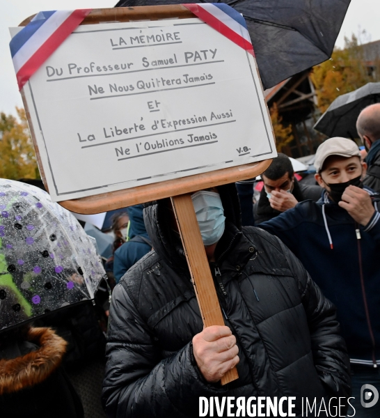 Marche blanche en hommage a la memoire de samuel paty