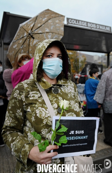 Marche blanche en hommage a la memoire de samuel paty