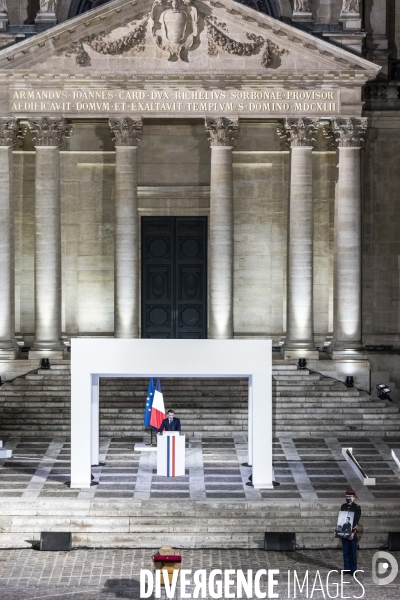 Hommage national à Samuel Paty, la Sorbonne