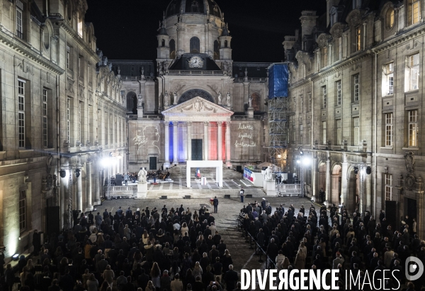 Hommage national à Samuel Paty, la Sorbonne