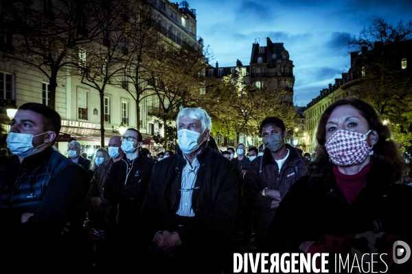 Hommage National à Samuel Paty place de la Sorbonne