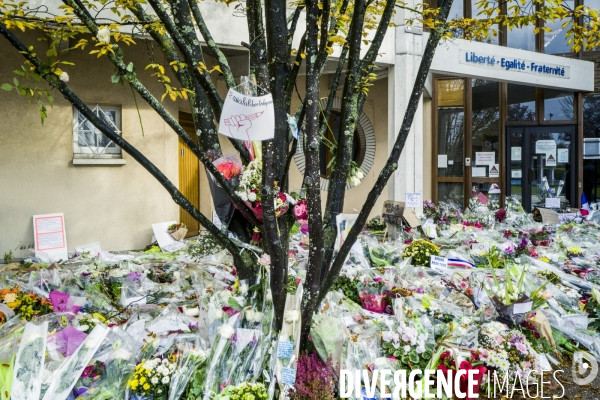 Hommage a Samuel Paty devant le college du Bois d Aulne