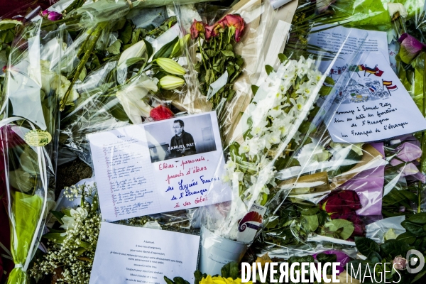 Hommage a Samuel Paty devant le college du Bois d Aulne