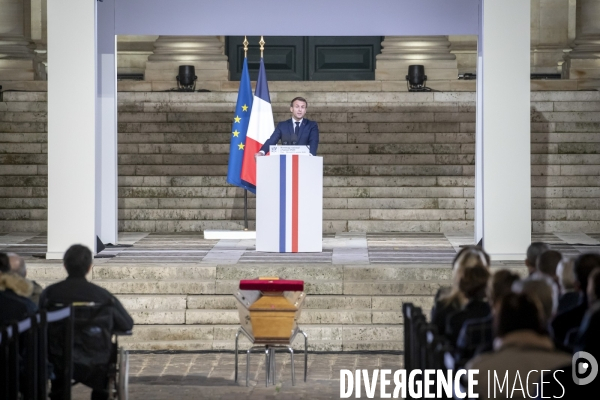 Hommage national à Samuel Paty dans la cour de la Sorbonne